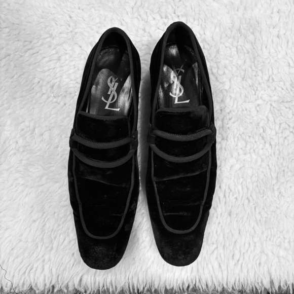 Yves Saint Laurent YSL Black Velvet Loafers size EU 40 US 7.5 main image 6